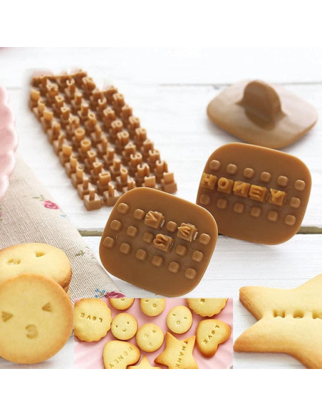 Cortadores de Galletas de Letras y Números Alladaga - 100 Piezas