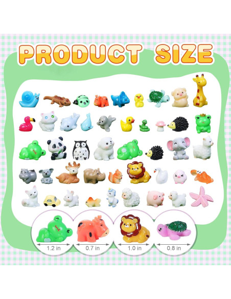 130 Mini Figuras de Animales de Resina Ekisemio para Decoración