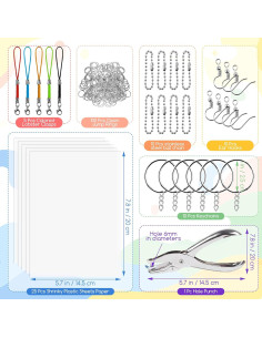 Kit de Manualidades PETDCHEB - 160 Piezas de Papel Encogible 2