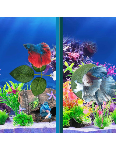 Hamaca de hojas para peces Betta Huizhou 6 PCS - Natural