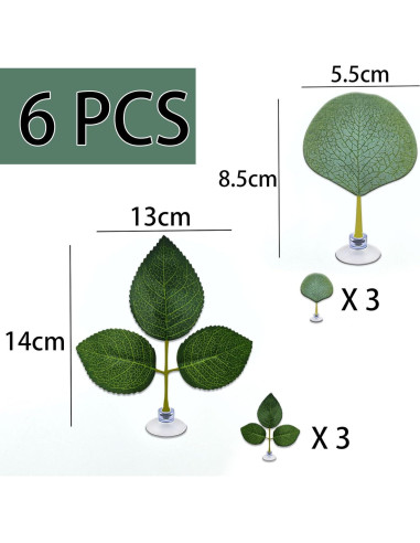 Hamaca de hojas para peces Betta Huizhou 6 PCS - Natural