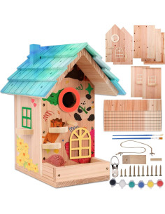 Kit Casa para Aves de Madera SELENAIRE 30.48x21.59x13.97 cm 2