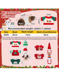 10 Piezas Ropa para Cobayas Clysee - 5 Chalecos y 5 Sombreros Mini 2