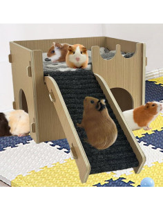 Castillo Escondite de Madera Cdycam para Cobayas 31.5x25.9 cm 2