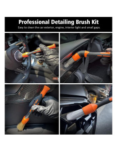 Juego de 3 Pinceles Detalladores YeewayVeh Naranja 190g 2