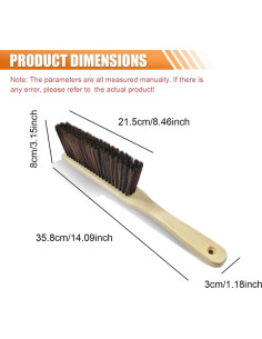 Cepillo de Polvo de Madera UHANBUT para Auto 35.8 cm Gris 2