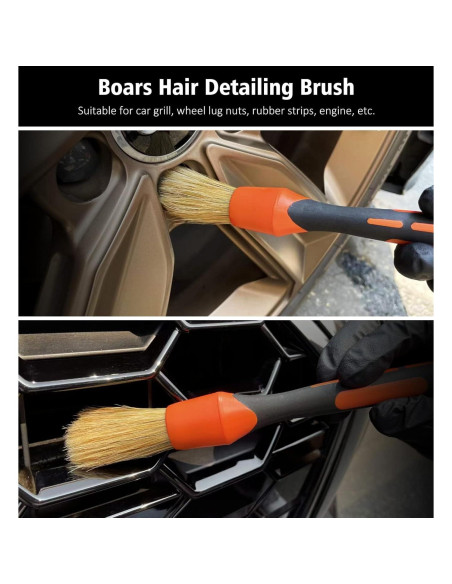 Juego de 3 Pinceles Detalladores YeewayVeh Naranja 190g