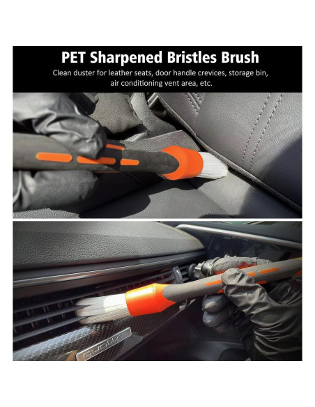 Juego de 3 Pinceles Detalladores YeewayVeh Naranja 190g