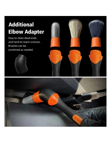 Juego de 3 Pinceles Detalladores YeewayVeh Naranja 190g