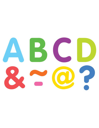Letras Magnéticas Coloridas Recursos Creados por el Maestro 87 Piezas