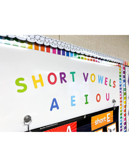 Letras Magnéticas Coloridas Recursos Creados por el Maestro 87 Piezas