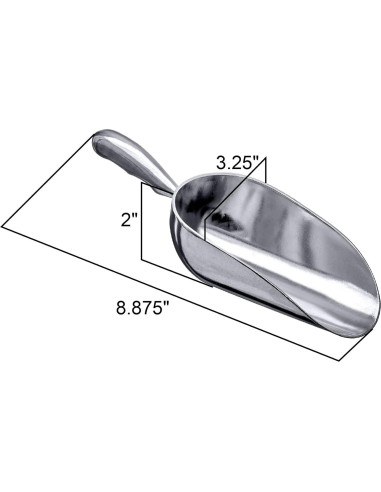 Cucharas de Hielo de Aluminio Increíble Abby - 340g, Juego de 2