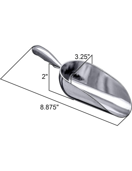 Cucharas de Hielo de Aluminio Increíble Abby - 340g, Juego de 2