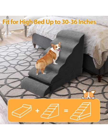 Escaleras para Perros A.FATI 6 Pasos Antideslizantes 76.2 cm