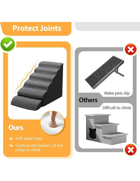 Escaleras para Perros A.FATI 6 Pasos Antideslizantes 76.2 cm