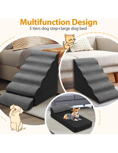 Escaleras para Perros A.FATI 6 Pasos Antideslizantes 76.2 cm