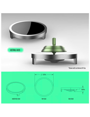 Base de Giro Astral Axis UFO Tops - Vidrio Cóncavo 8.26 cm