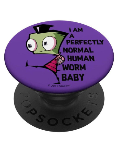 PopSockets Adhesivo PopGrip Invader Zim Gusano Negro
