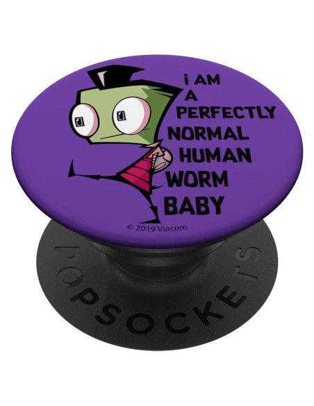 PopSockets Adhesivo PopGrip Invader Zim Gusano Negro