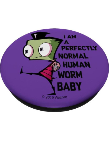 PopSockets Adhesivo PopGrip Invader Zim Gusano Negro