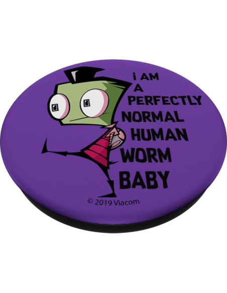 PopSockets Adhesivo PopGrip Invader Zim Gusano Negro