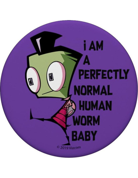 PopSockets Adhesivo PopGrip Invader Zim Gusano Negro