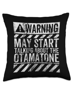Almohada Cuadrada Divertido Cartel de Advertencia Otamatone 45 cm