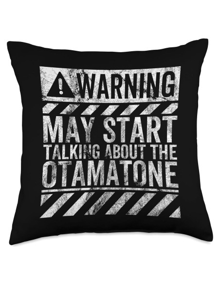Almohada Cuadrada Divertido Cartel de Advertencia Otamatone 45 cm