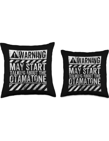 Almohada Cuadrada Divertido Cartel de Advertencia Otamatone 45 cm
