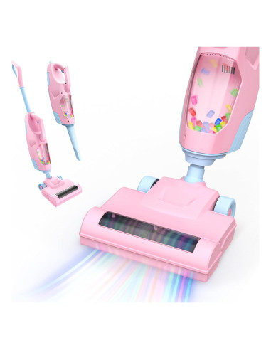Aspiradora de Juguete Toy Choi Rosa 2 en 1 para Niños