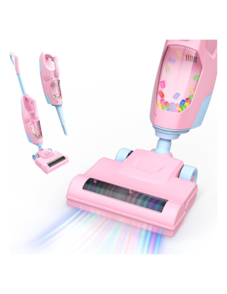 Aspiradora de Juguete Toy Choi Rosa 2 en 1 para Niños