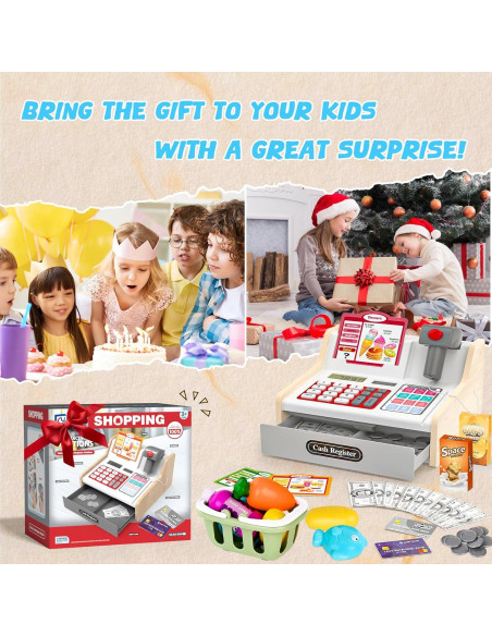 Registradora de Madera Recargable Maysida con Escáner y Accesorios