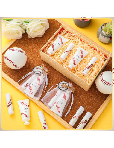 Set de Balsamo Labial y Crema de Manos Béisbol Heigble 144 Pcs