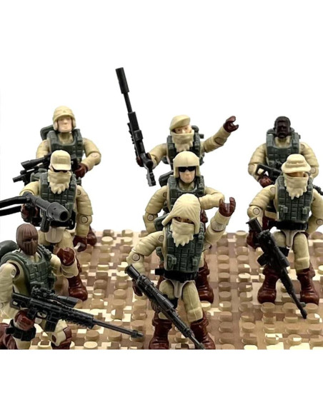 Set de Figuras de Acción Militar 8 PCS Desert Eagle 1:36
