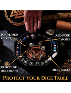 Bandeja de Dados Soar Forge Hexagonal de Cuero 20 cm 2