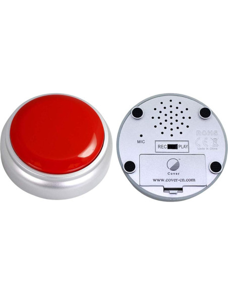 Botón Grabador de Sonido 30 Segundos Cover RM5-WR Rojo Plata