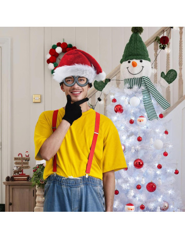 Accesorios de Disfraz de Navidad BUUFAN - Gafas, Sombrero, Guantes
