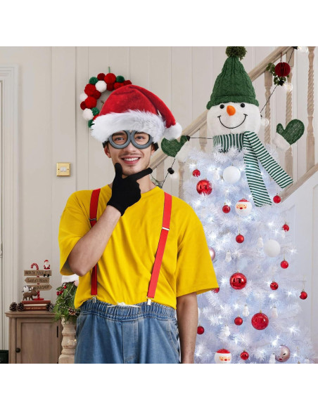 Accesorios de Disfraz de Navidad BUUFAN - Gafas, Sombrero, Guantes
