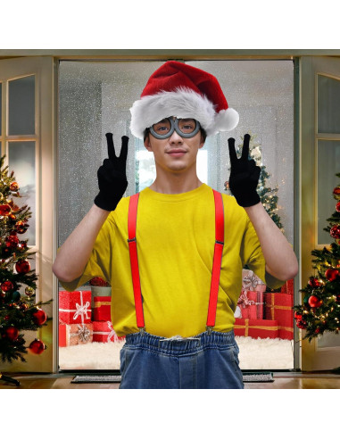 Accesorios de Disfraz de Navidad BUUFAN - Gafas, Sombrero, Guantes