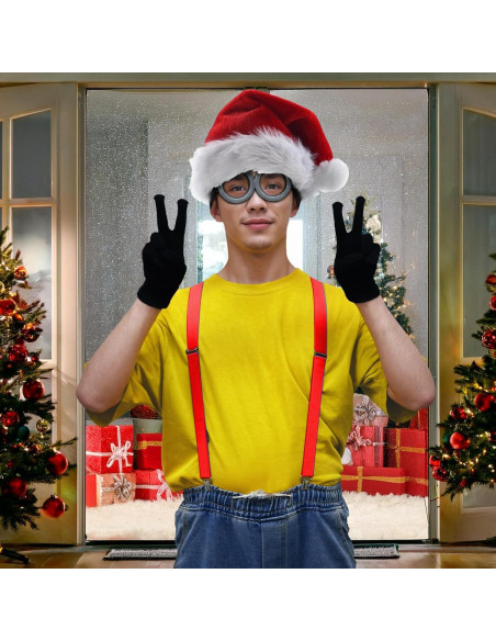 Accesorios de Disfraz de Navidad BUUFAN - Gafas, Sombrero, Guantes