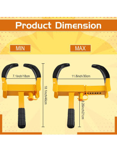 Cerradura de Pinza de Rueda Antirrobo Riakrum - 2 Piezas 2