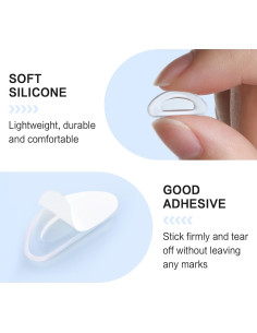 Almohadillas antideslizantes FOFALY para gafas - 10 pares negros 2