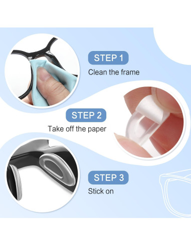 Almohadillas antideslizantes FOFALY para gafas - 10 pares negros