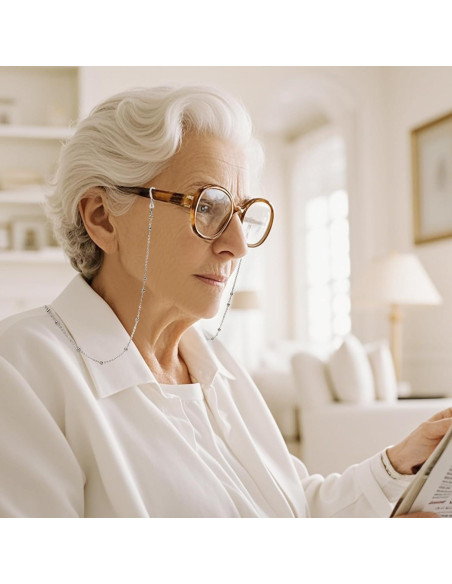 Cadenas de Gafas con Cuentas para Mujeres - Oro Rosa y Plata