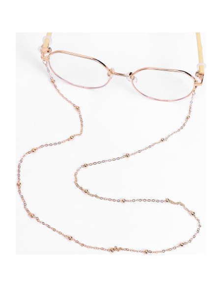 Cadenas de Gafas con Cuentas para Mujeres - Oro Rosa y Plata