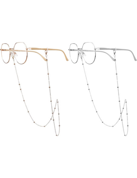 Cadenas de Gafas con Cuentas para Mujeres - Oro Rosa y Plata