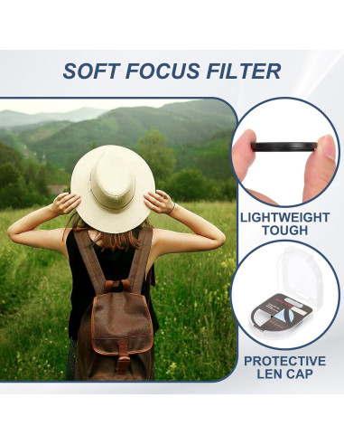 Filtro de Niebla PATIKIL 37mm Vidrio Óptico Negro