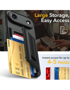 Funda de Cartera Oterkin para iPhone 17 Air 6.5" Negro con RFID 2