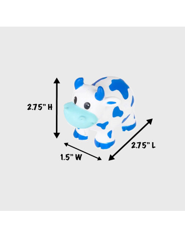 Juguetes de Baño de Goma RI Novelty - 12 Vacas 6.99 cm