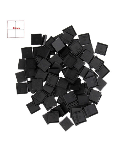 Bases Cuadradas Negras 20mm Evemodel - 100 Piezas para Miniaturas